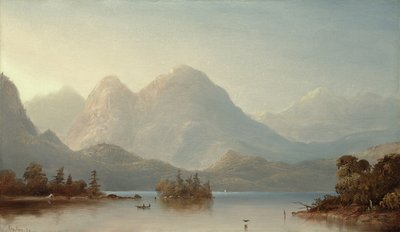 Una Vista en el Río Columbia, Oregón, 1871 de Norton Bush